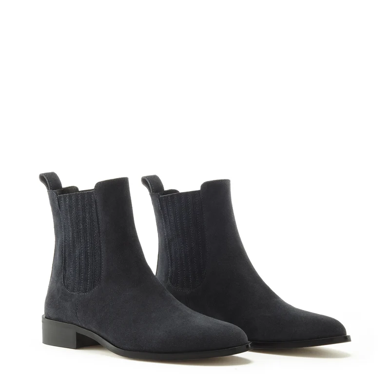 Isabel Bernard Vendôme Chey Blau Suede Chelsea Stiefel IB53000-10-36