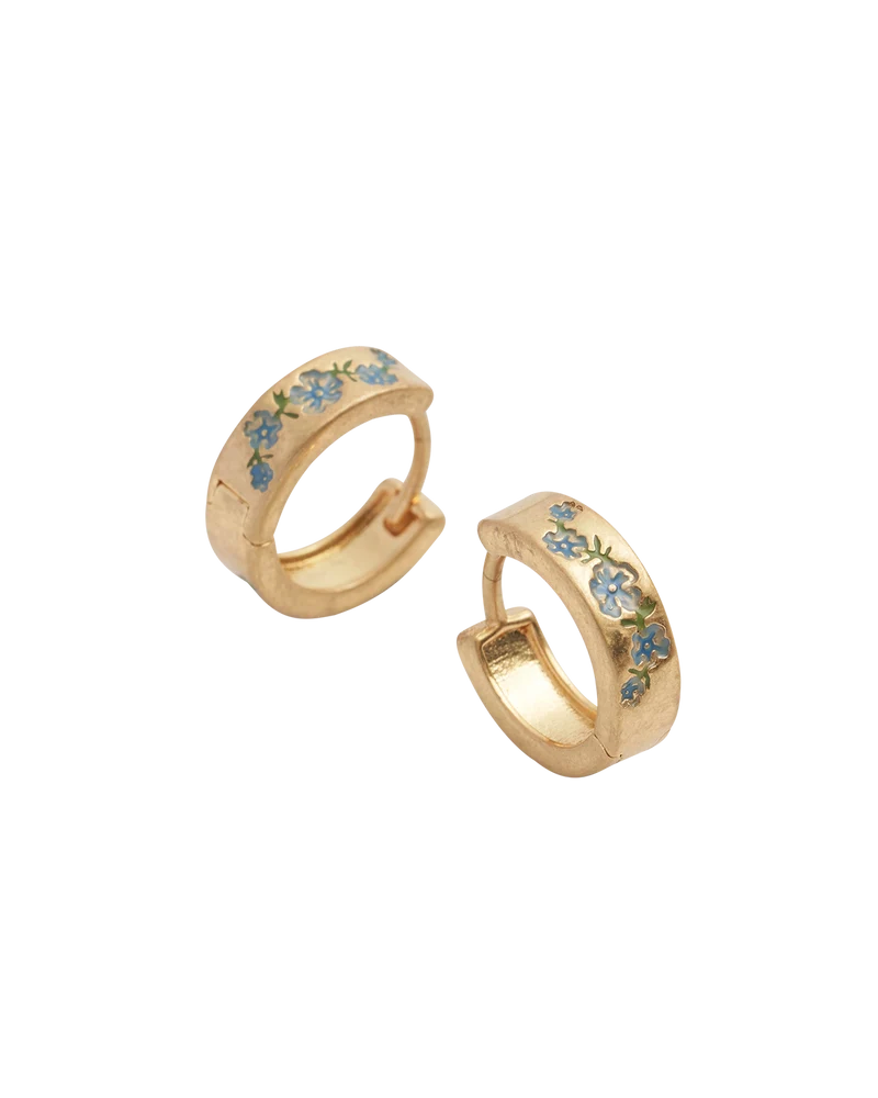Forget-Me-Not Mini Hoop Earrings