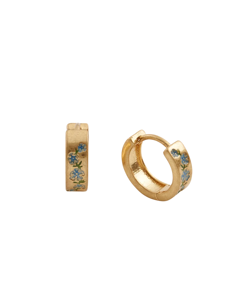 Forget-Me-Not Mini Hoop Earrings