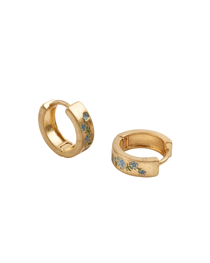 Forget-Me-Not Mini Hoop Earrings