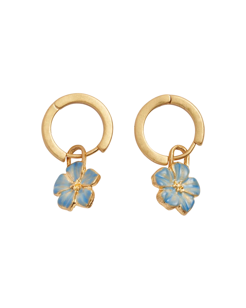 Flower Huggie Earrings
