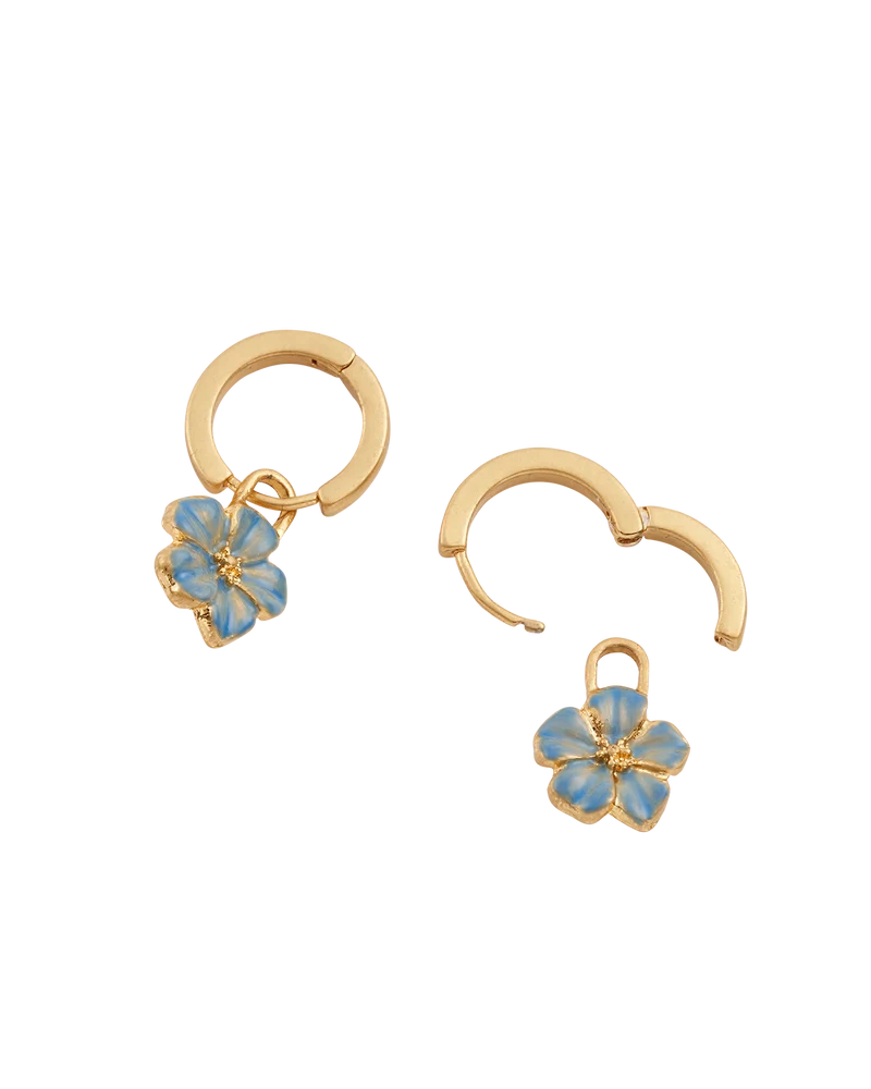 Flower Huggie Earrings