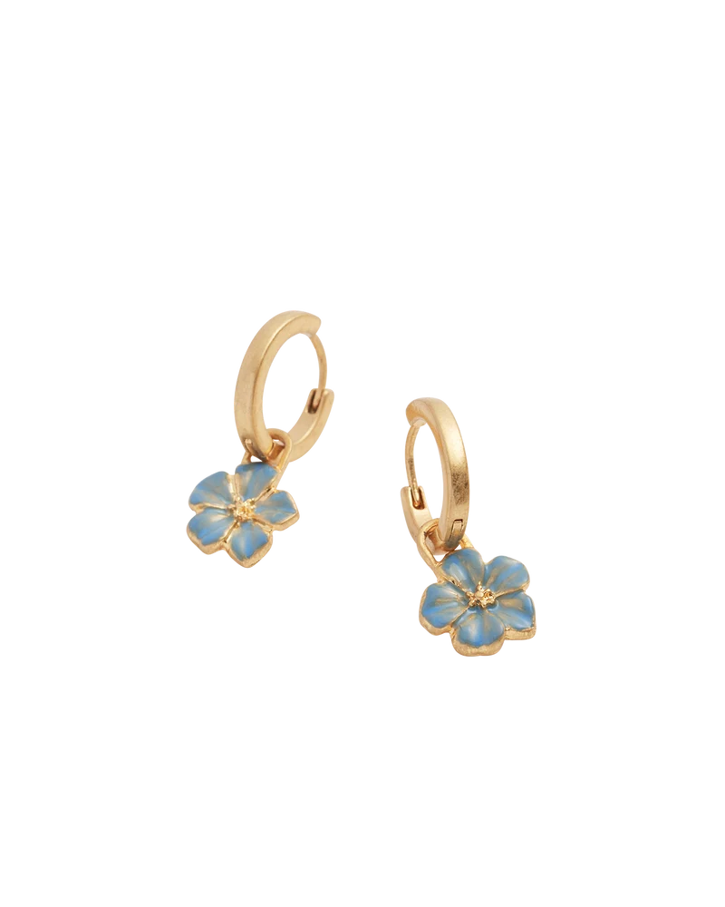 Flower Huggie Earrings