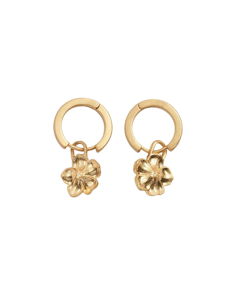 Flower Huggie Earrings