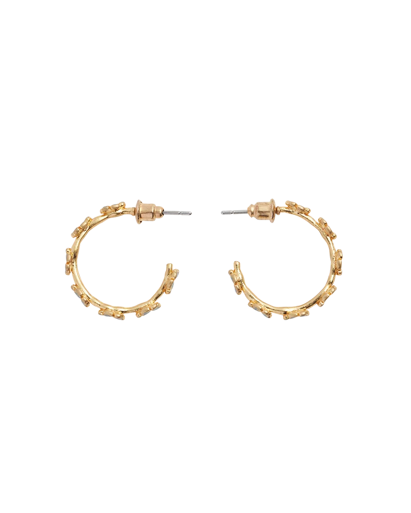 Forget-Me-Not Stud Hoop Earrings