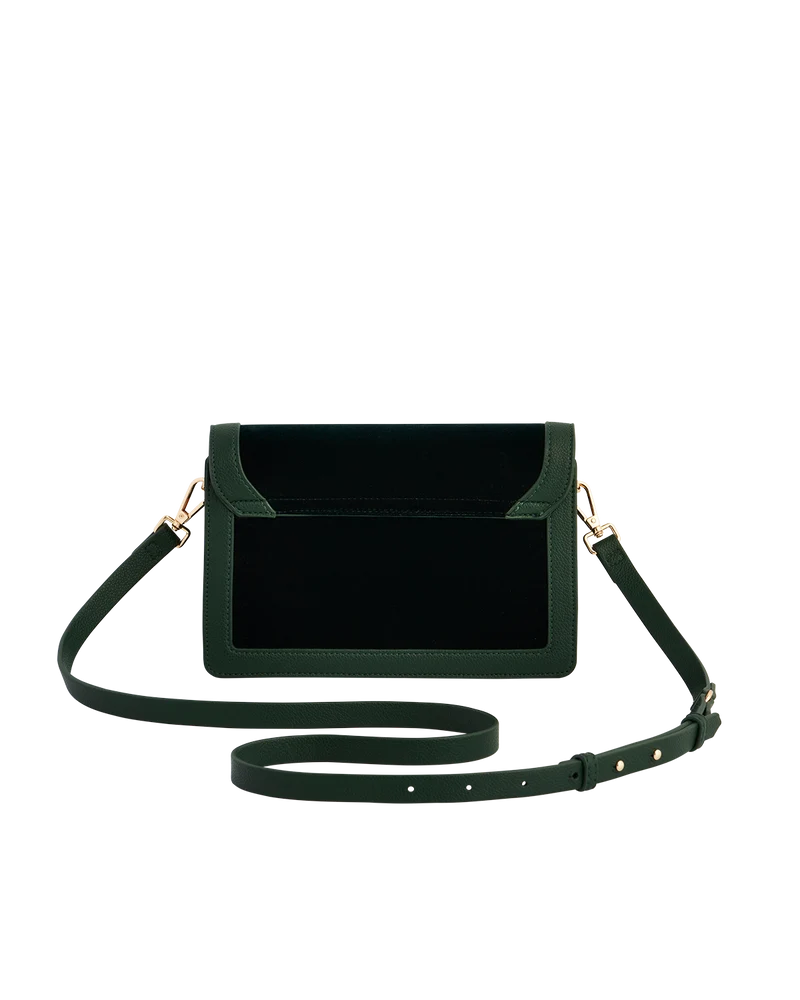 Green Fawn Embroidered Crossbody Bag