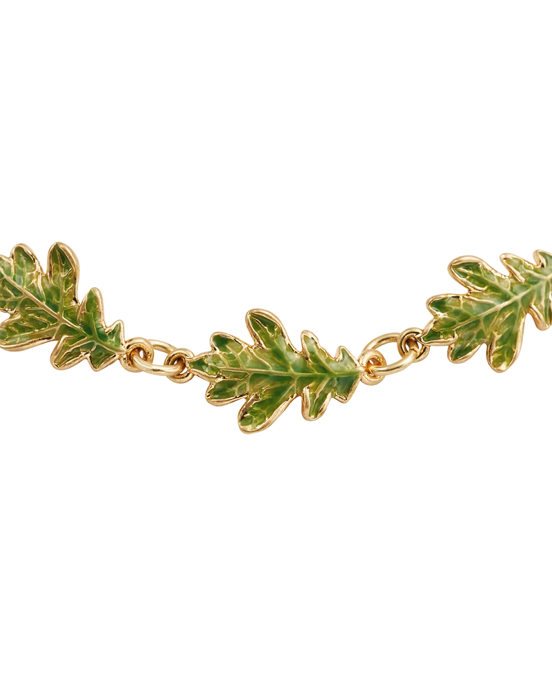 Gold Oak Leaf Bracelet