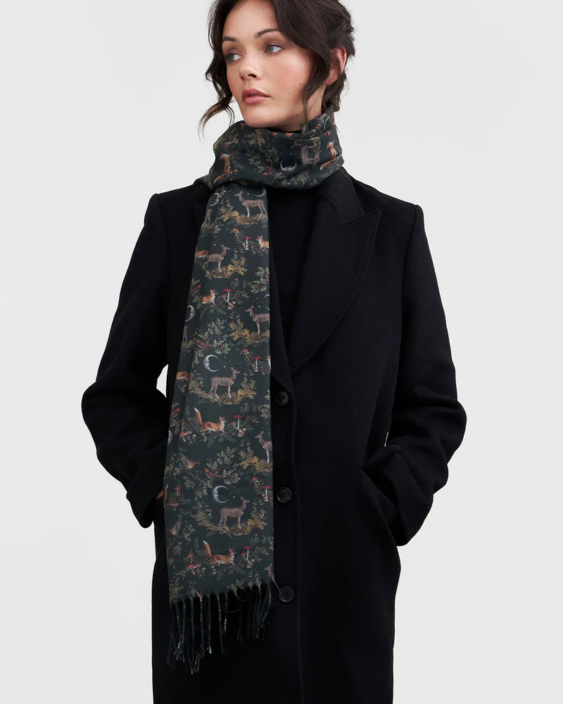 Into the Woods Scarf in Green