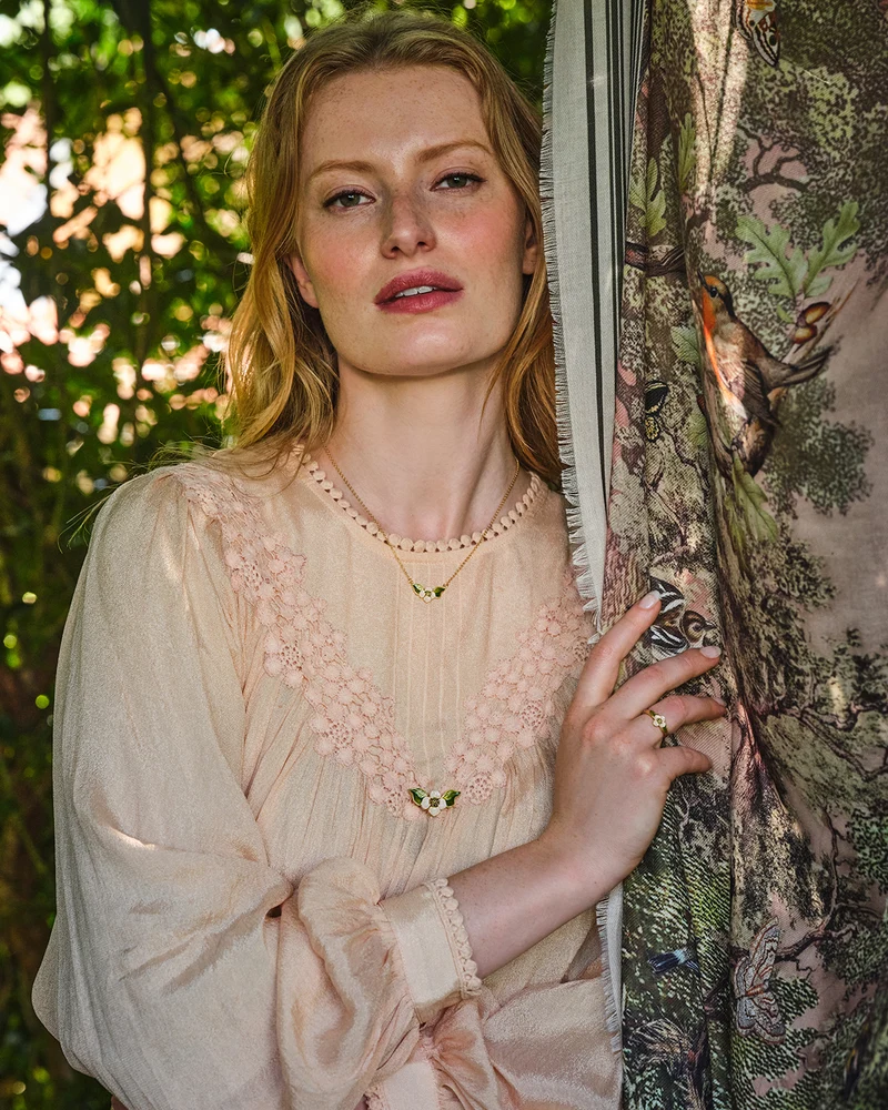 Woodland Tales Long Scarf in Taupe