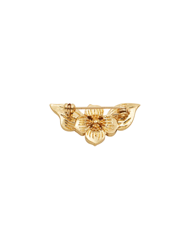 Gold Poppy Anemone Brooch