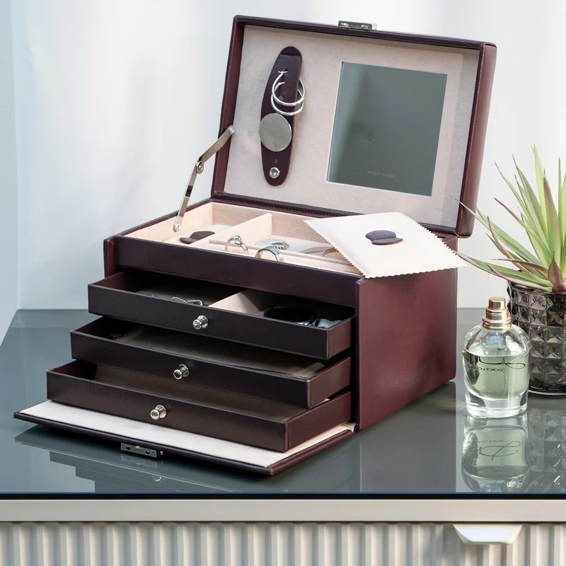 CLASSICO Schmuckkasten Glatt-Leder