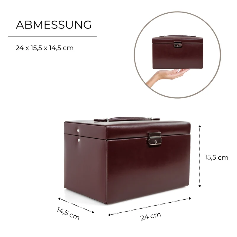 CLASSICO Schmuckkasten Glatt-Leder