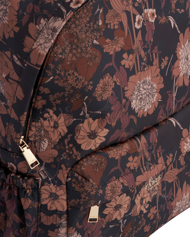 Deco Blooms Large Black Backpack