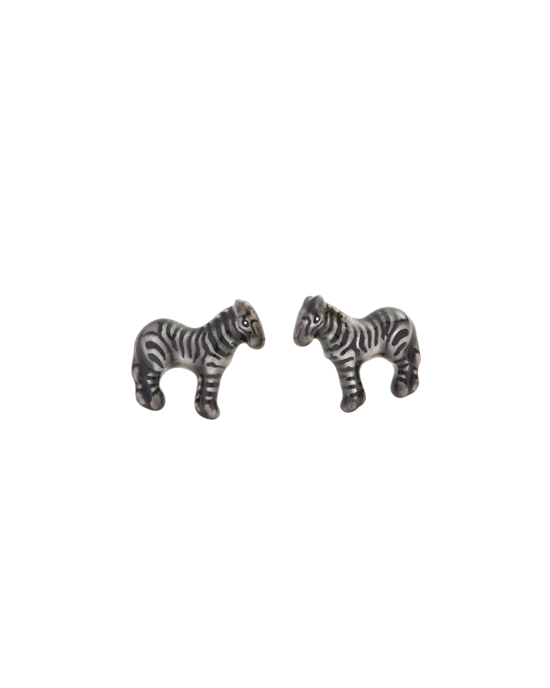 Zebra Stud Earrings