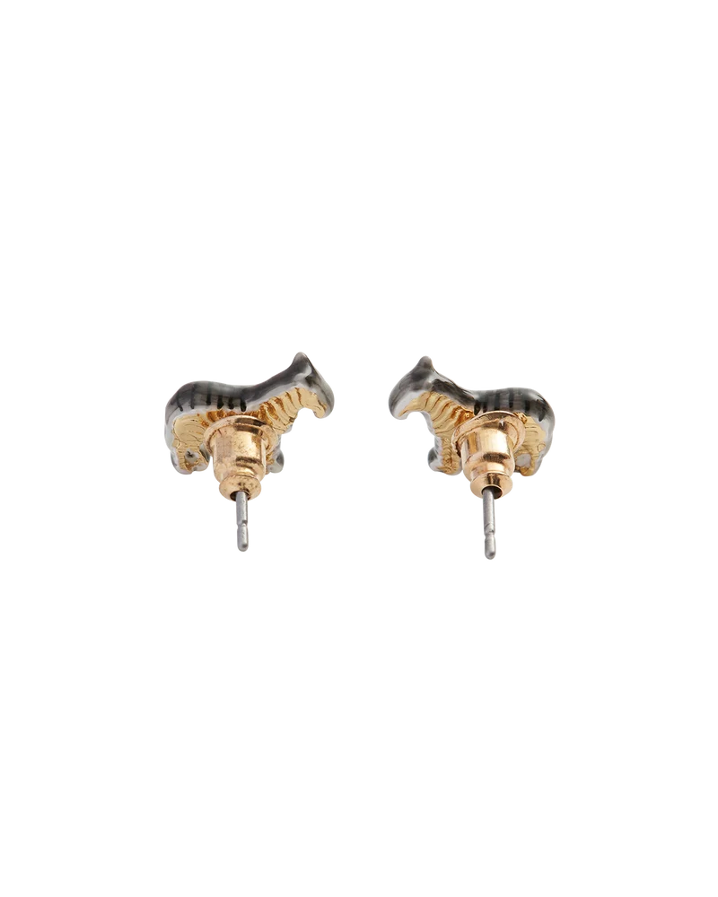 Zebra Stud Earrings