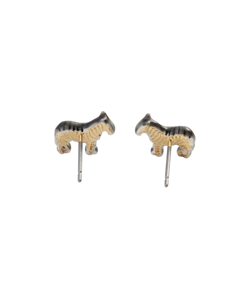 Zebra Stud Earrings
