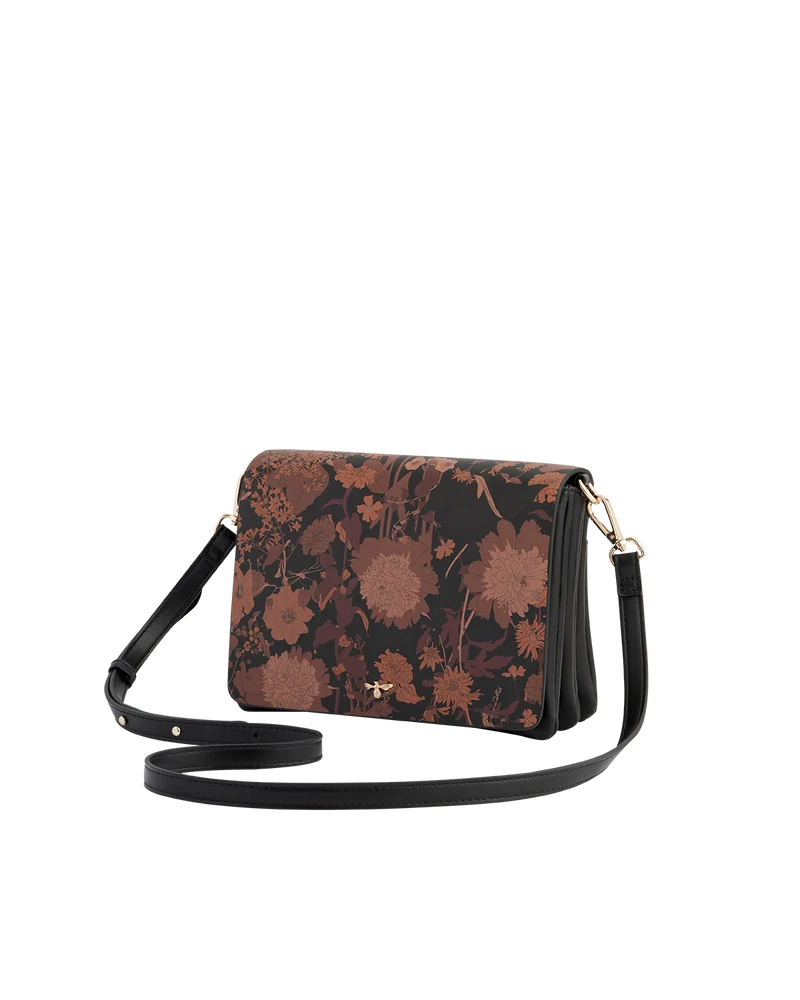 Deco Blooms Black Crossbody