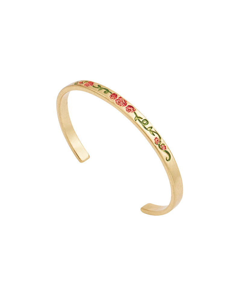 Gold English Rose Bangle