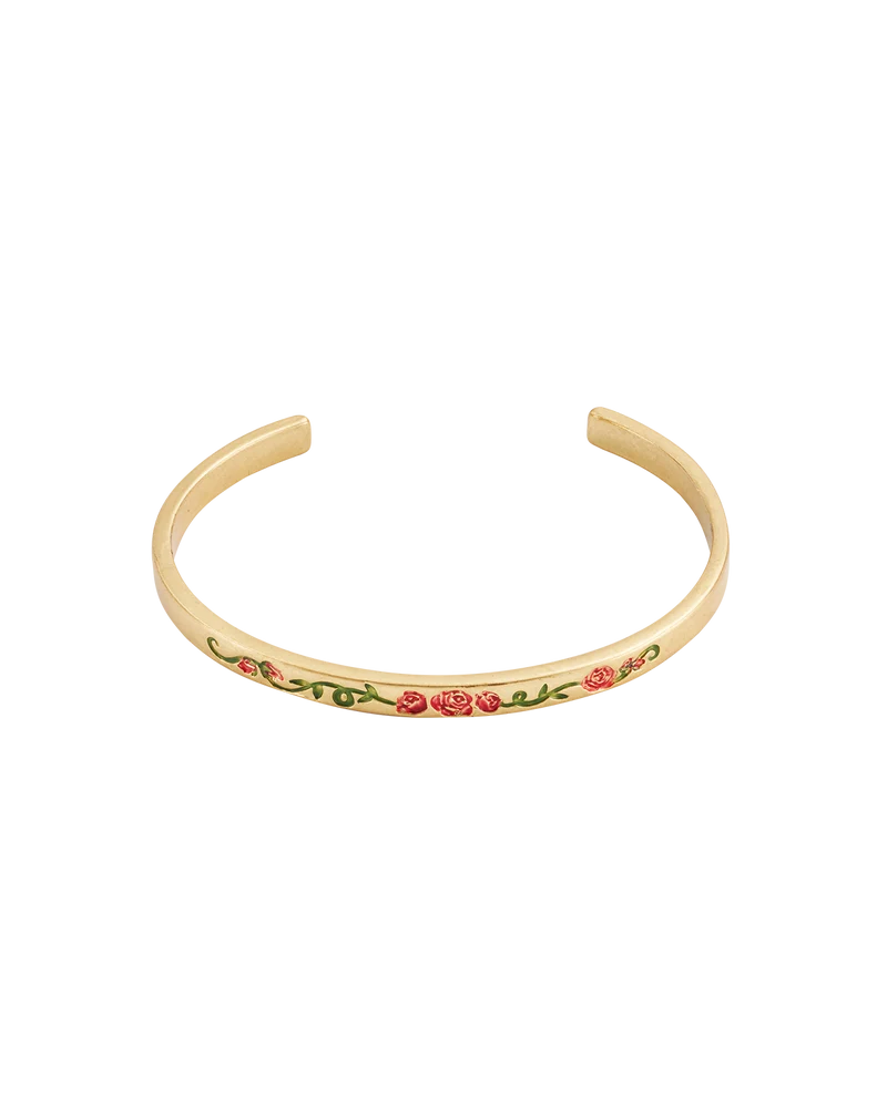 Gold English Rose Bangle