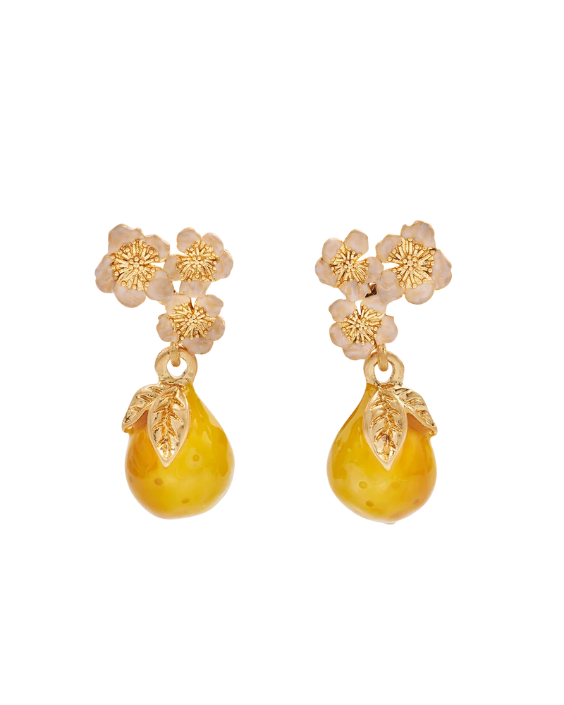 Golden Pear Drop Gold-Plated Earrings