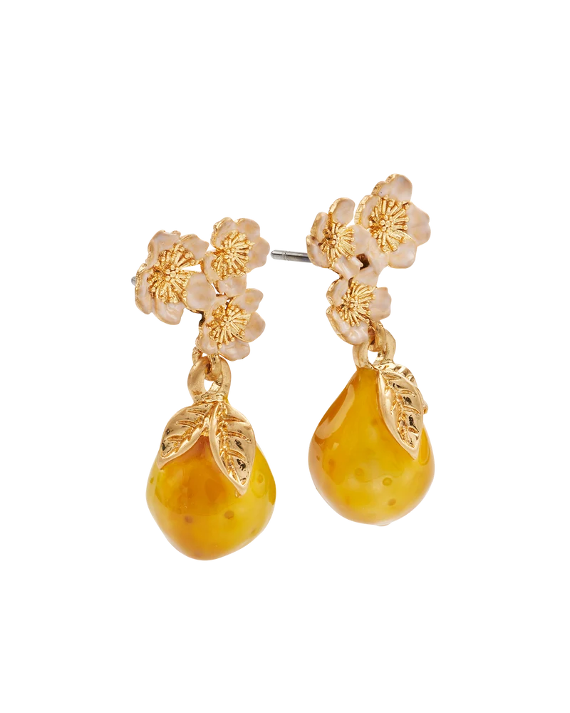 Golden Pear Drop Gold-Plated Earrings