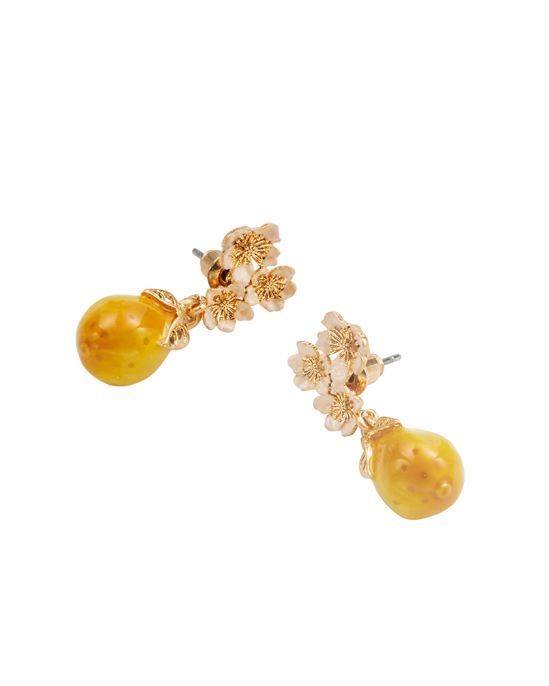 Golden Pear Drop Gold-Plated Earrings