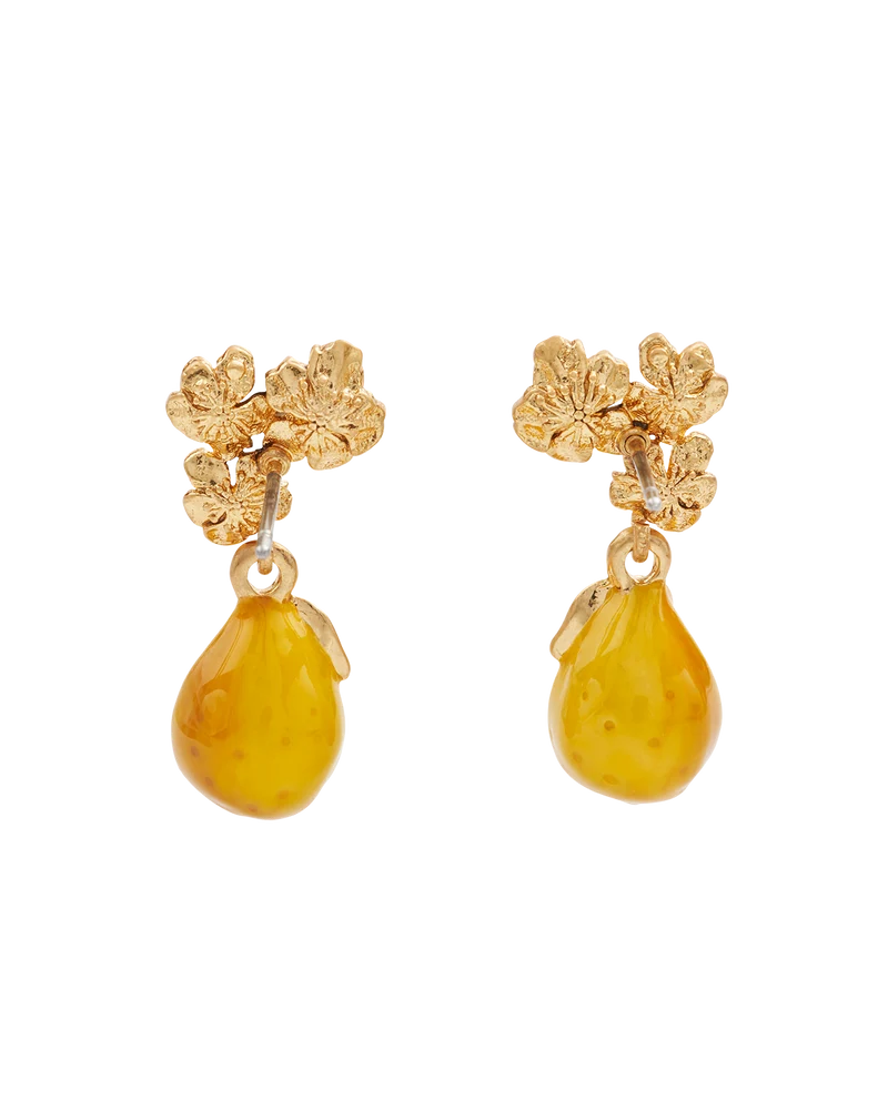 Golden Pear Drop Gold-Plated Earrings