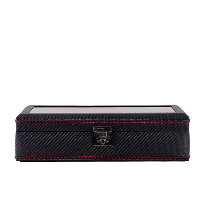 CARBON Uhrenbox für 10 Uhren (auch XXL Uhren)