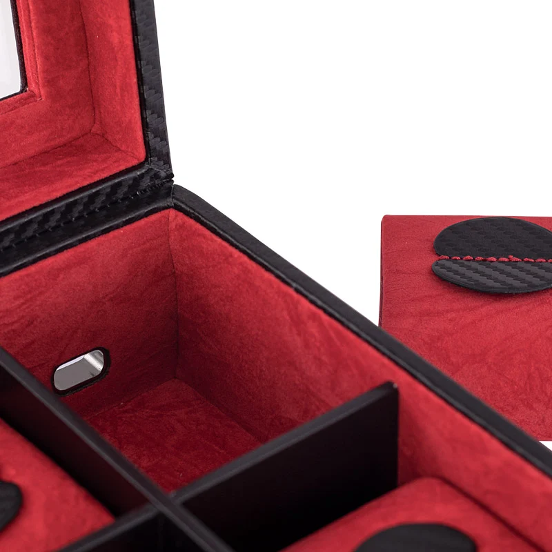 CARBON Uhrenbox für 10 Uhren (auch XXL Uhren)
