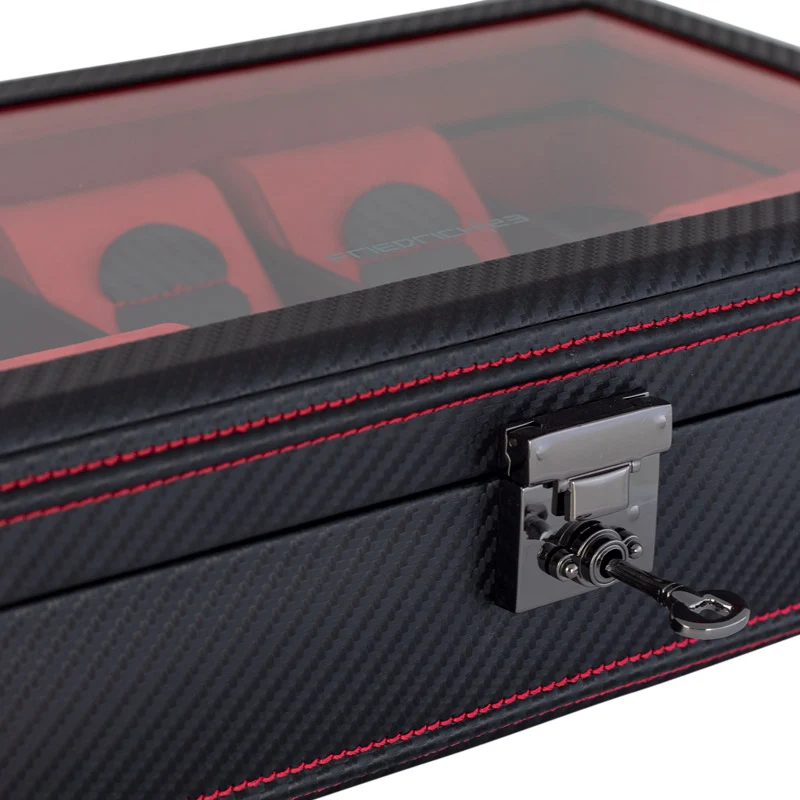 CARBON Uhrenbox für 10 Uhren (auch XXL Uhren)