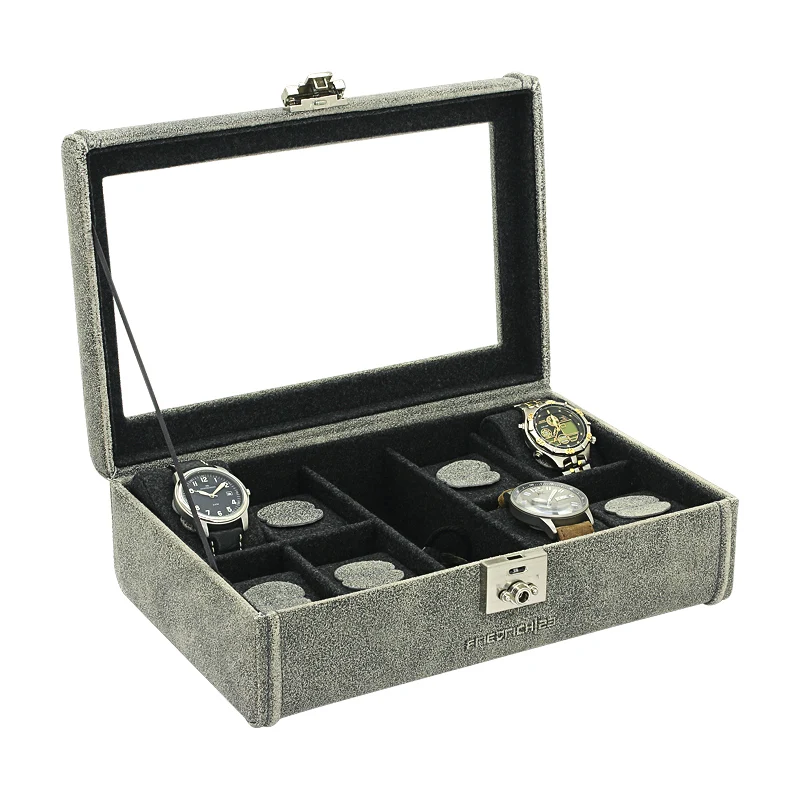 CUBANO Uhrenbox für 8 Uhren aus Leder