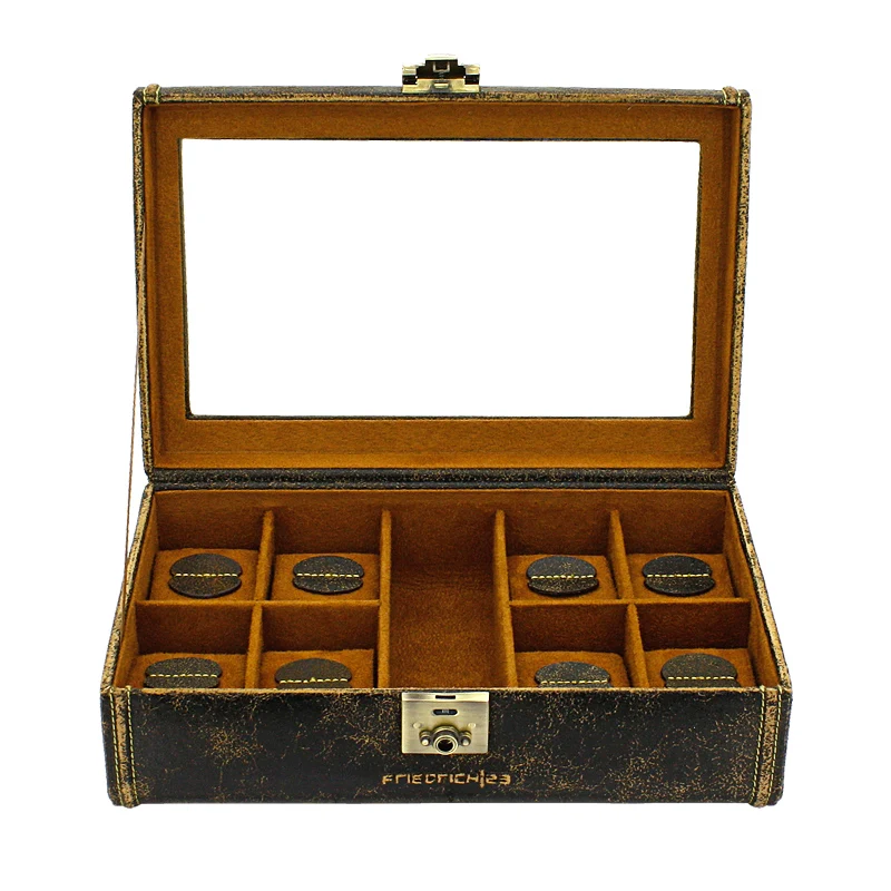 CUBANO Uhrenbox für 8 Uhren aus Leder