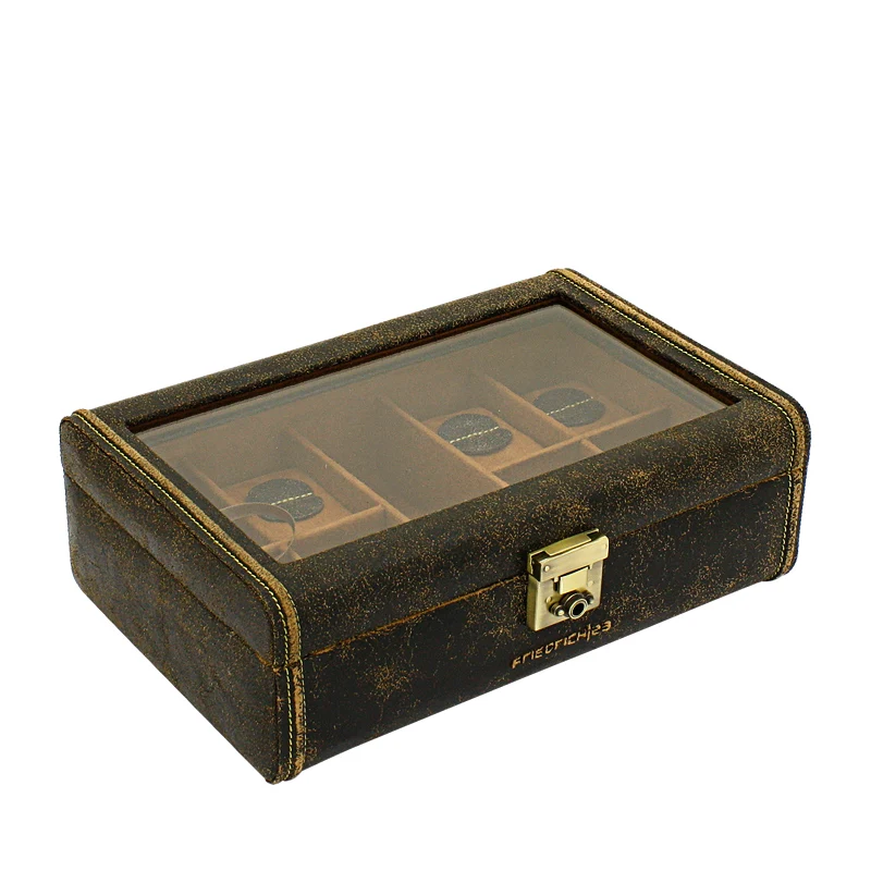 CUBANO Uhrenbox für 8 Uhren aus Leder