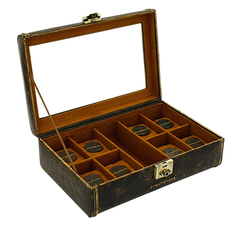 CUBANO Uhrenbox für 8 Uhren aus Leder
