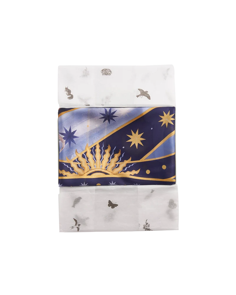 Catherine Rowe Pet Portraits Whippet Square Scarf in Blue