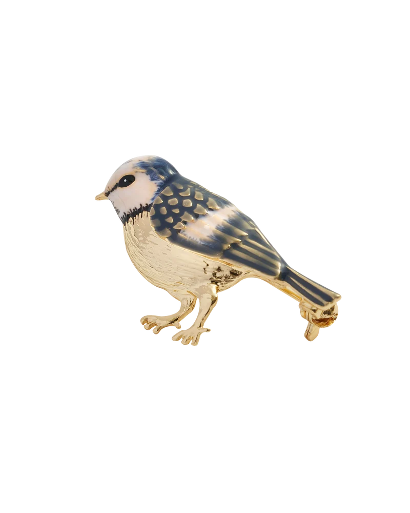 Enamel Blue Tit Brooch