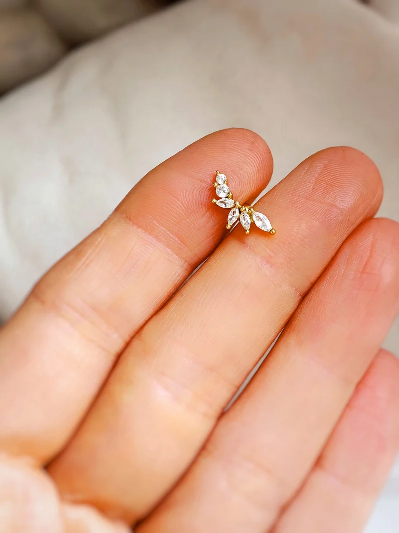 Blüten Piercing Ohrstecker