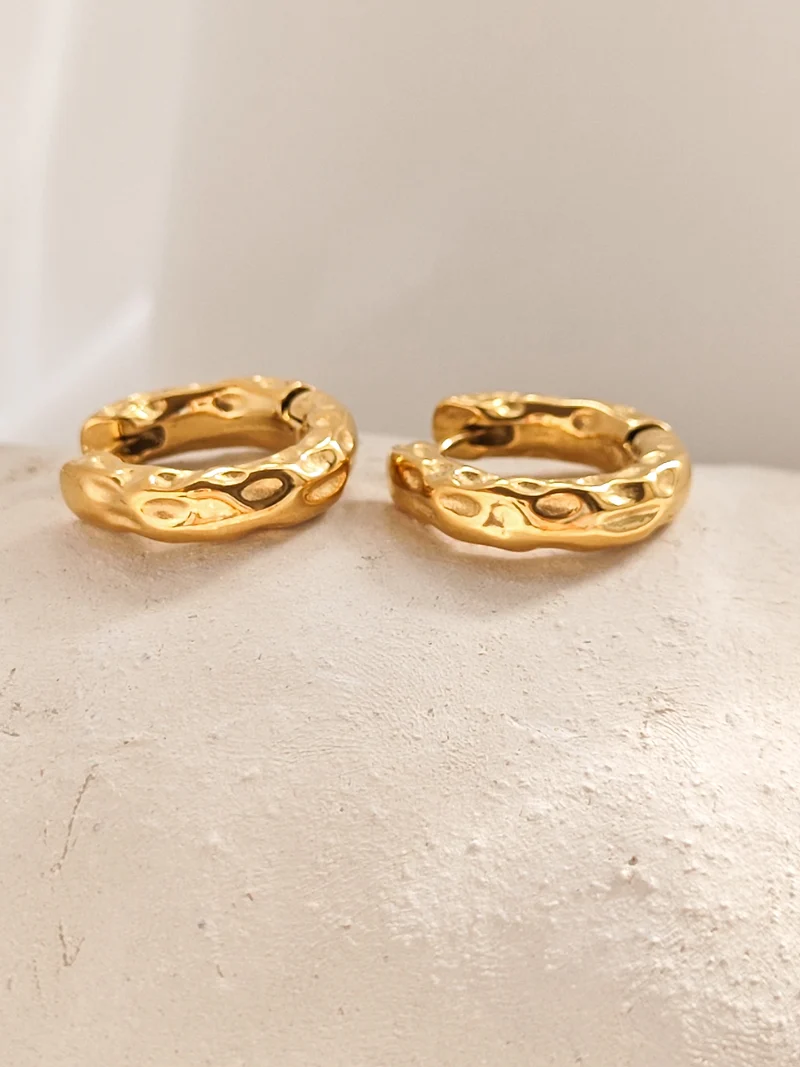 Hammered Hoops Ohrringe