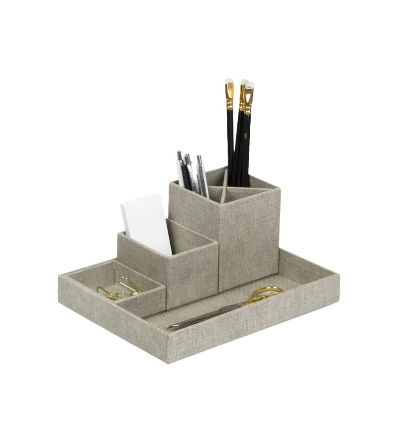 LENA Schreibtisch Organizer - Linnen Canvas