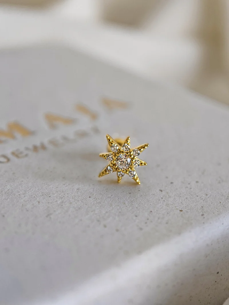 Stern Piercing Ohrstecker