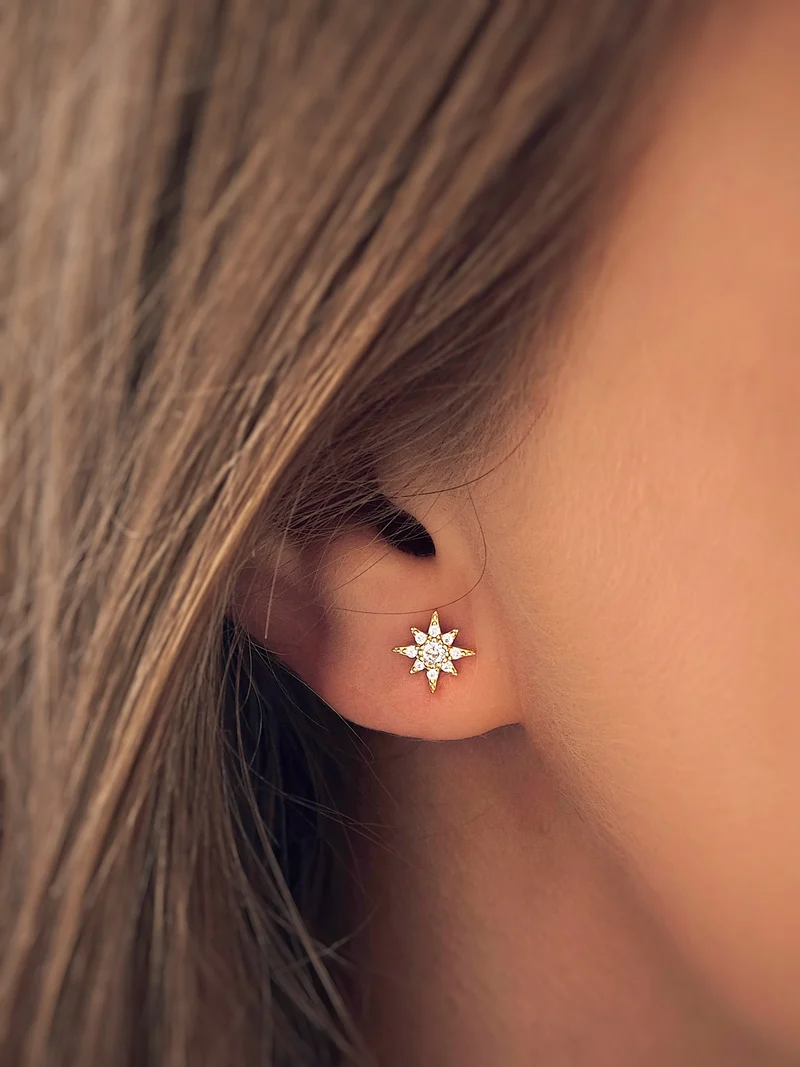 Stern Piercing Ohrstecker