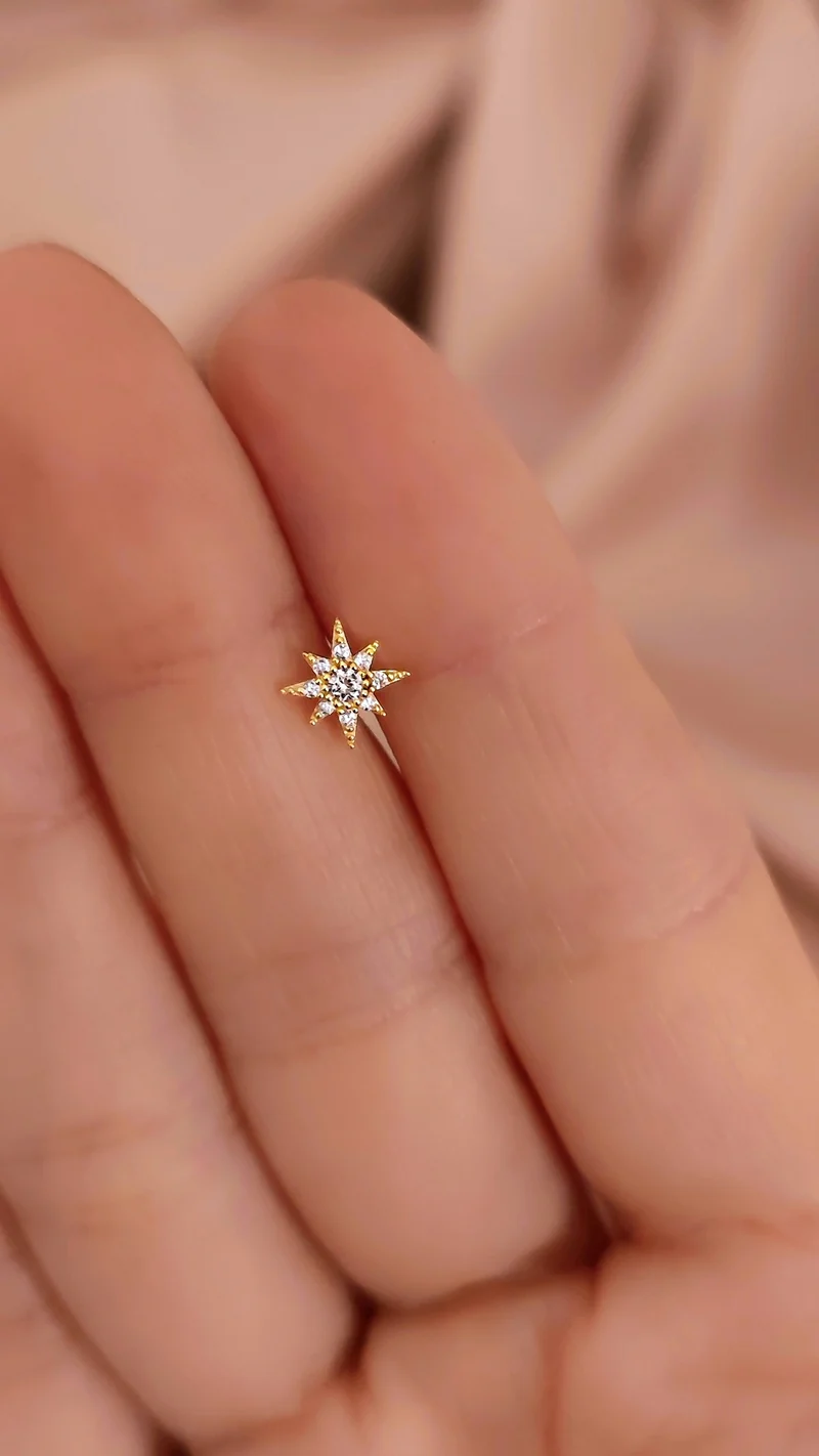 Stern Piercing Ohrstecker