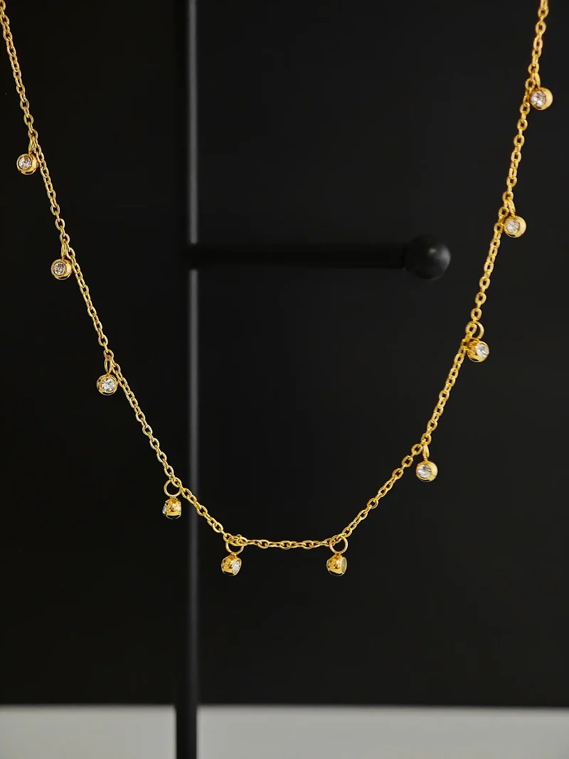 Crystal Spark Choker Halskette