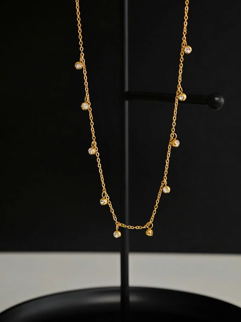 Crystal Spark Choker Halskette