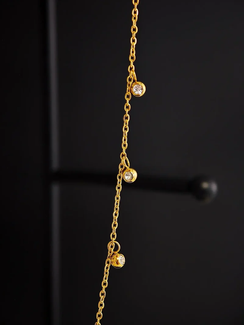 Crystal Spark Choker Halskette