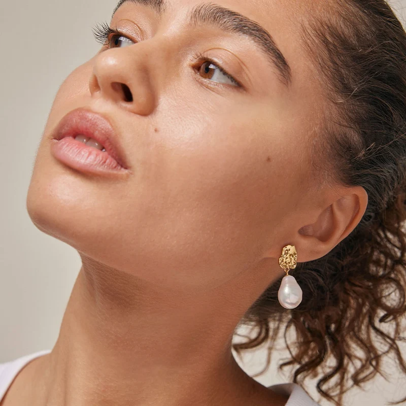 ENAMEL Copenhagen damen Ohrringe 750 Vergoldung E325GM