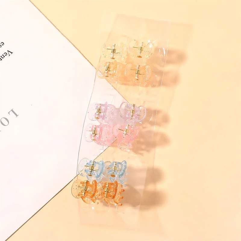 Mini-Haarspange – Glitzer – 12er Pack in Pastellfarben