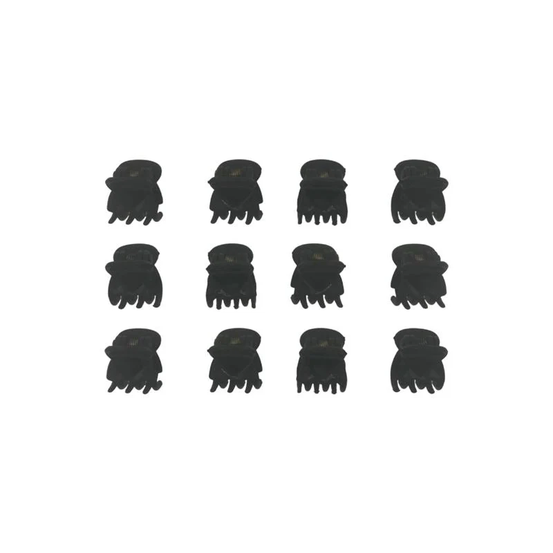 Haarspange Mini – SOHO Lucca 12er Pack Schwarz