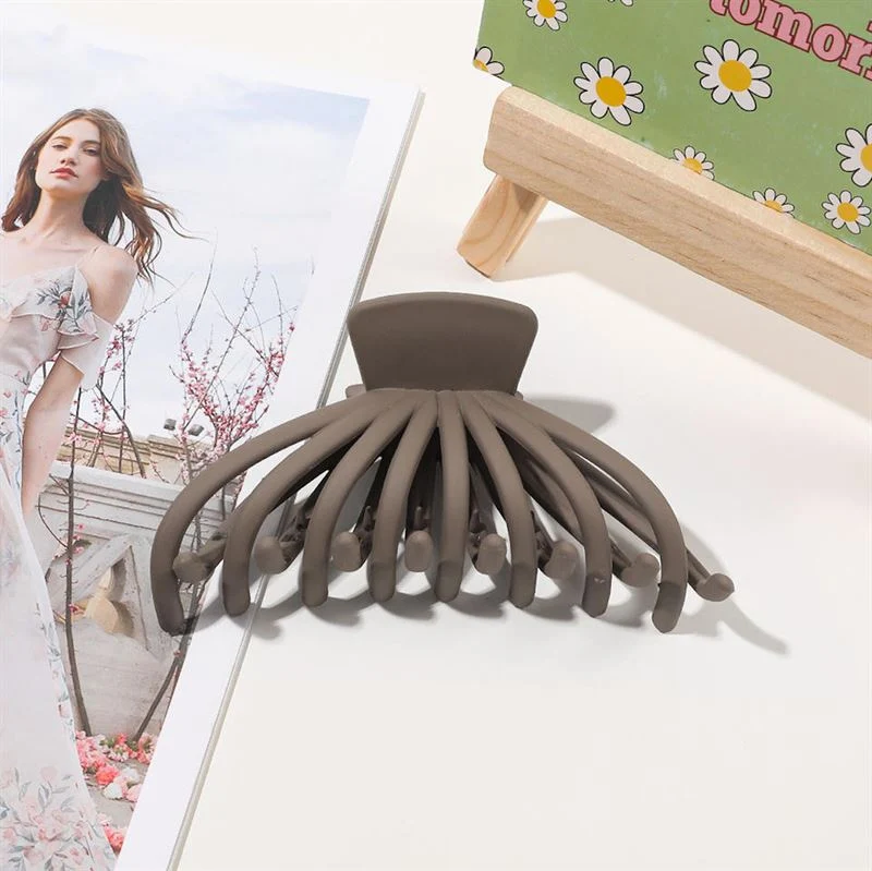 Haarspange SOHO Elida – Braun aus Kunststoff – 12 cm
