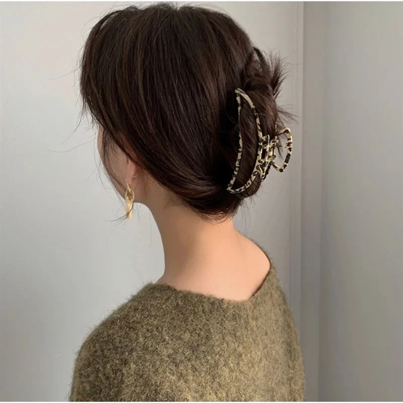 Haarspange – SOHO Metall mit Leo-Print